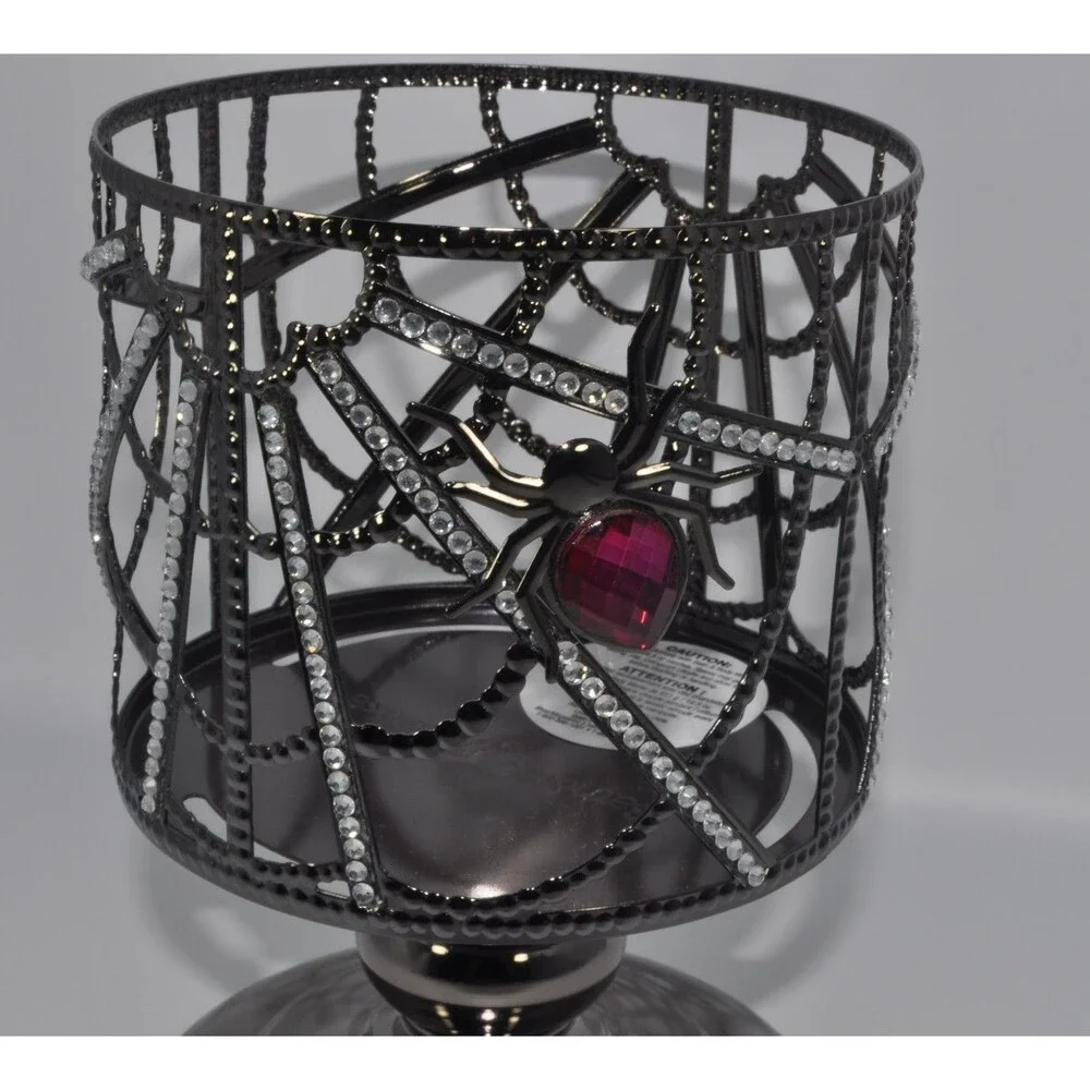 Bath & Body Works Gem Spider Web Pedestal Candle Holder Halloween 2023 - Picture 6 of 6